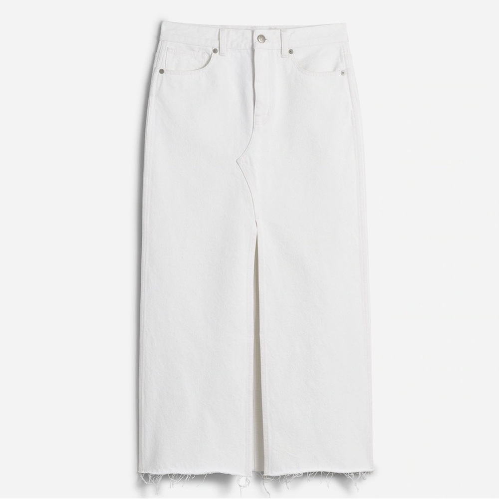 Madewell White Denim Maxi Skirt - Picture 3 of 8